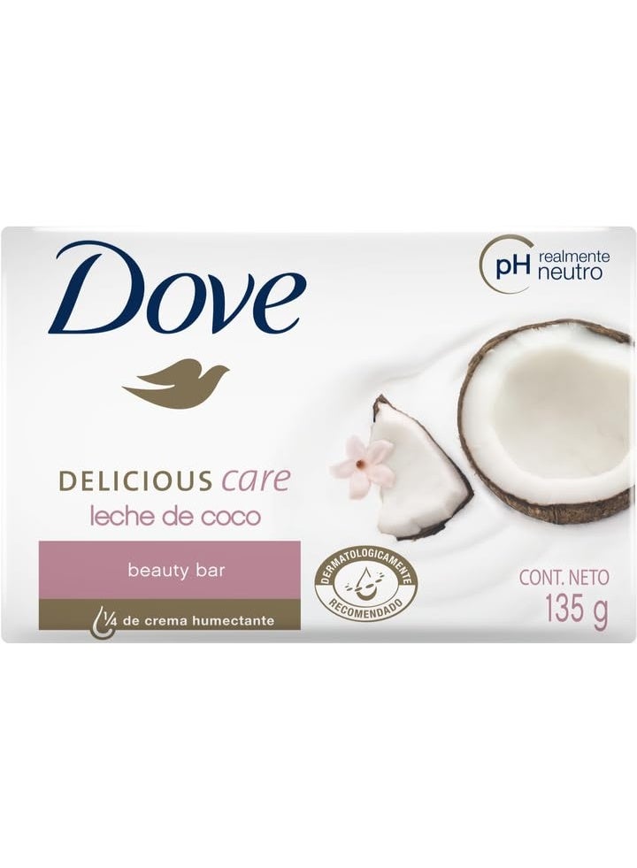 دوف صابون دوف ديليشس كير بحليب جوز الهند، 135 غرام - Image 1